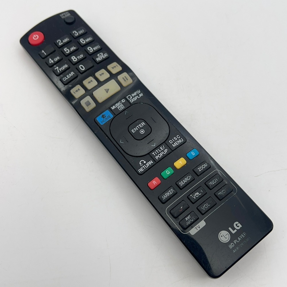 LG AKB72975301 Blu-ray BD Player Remote Control Black OEM Replacement